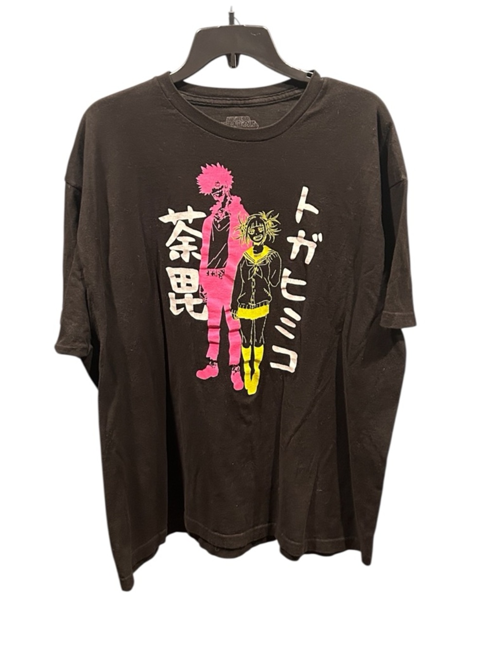 My Hero Academia Toga and Dabi Graphic T-Shirt XXL Anime Neon Black Funimation